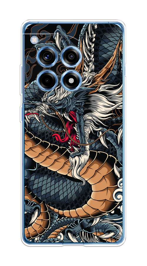 Чехол на OnePlus Ace 3 "Japanese Dragon" 154550-1 коричневый,  черный,  синий