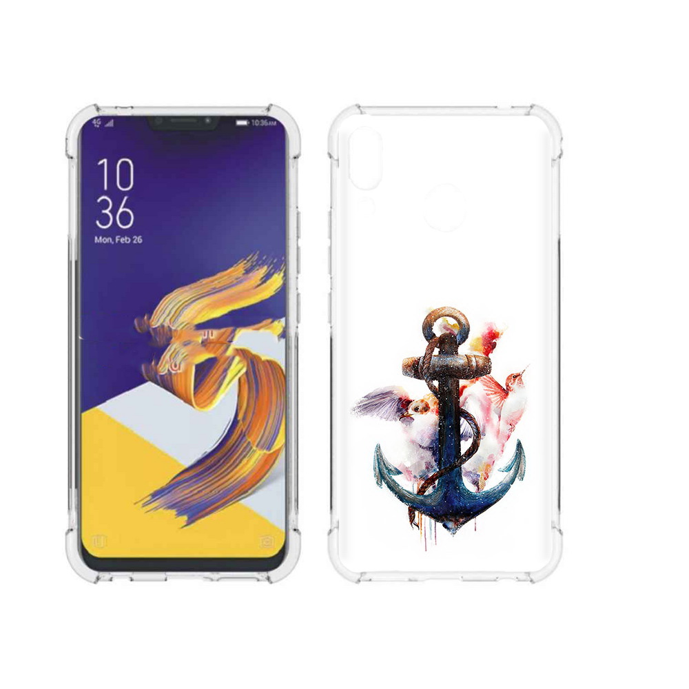 

Чехол MyPads Tocco для Asus ZenFone 5 якорь с птицами, Прозрачный, Tocco