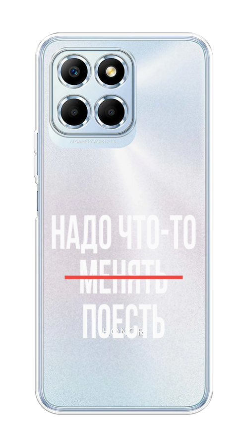 

Чехол на Huawei Honor X6/X6s "Надо что-то поесть", Белый;красный, 6120250-6