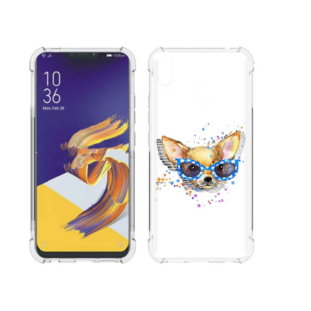 

Чехол MyPads Tocco для Asus ZenFone 5 чихуа-хуа в очках, Прозрачный, Tocco