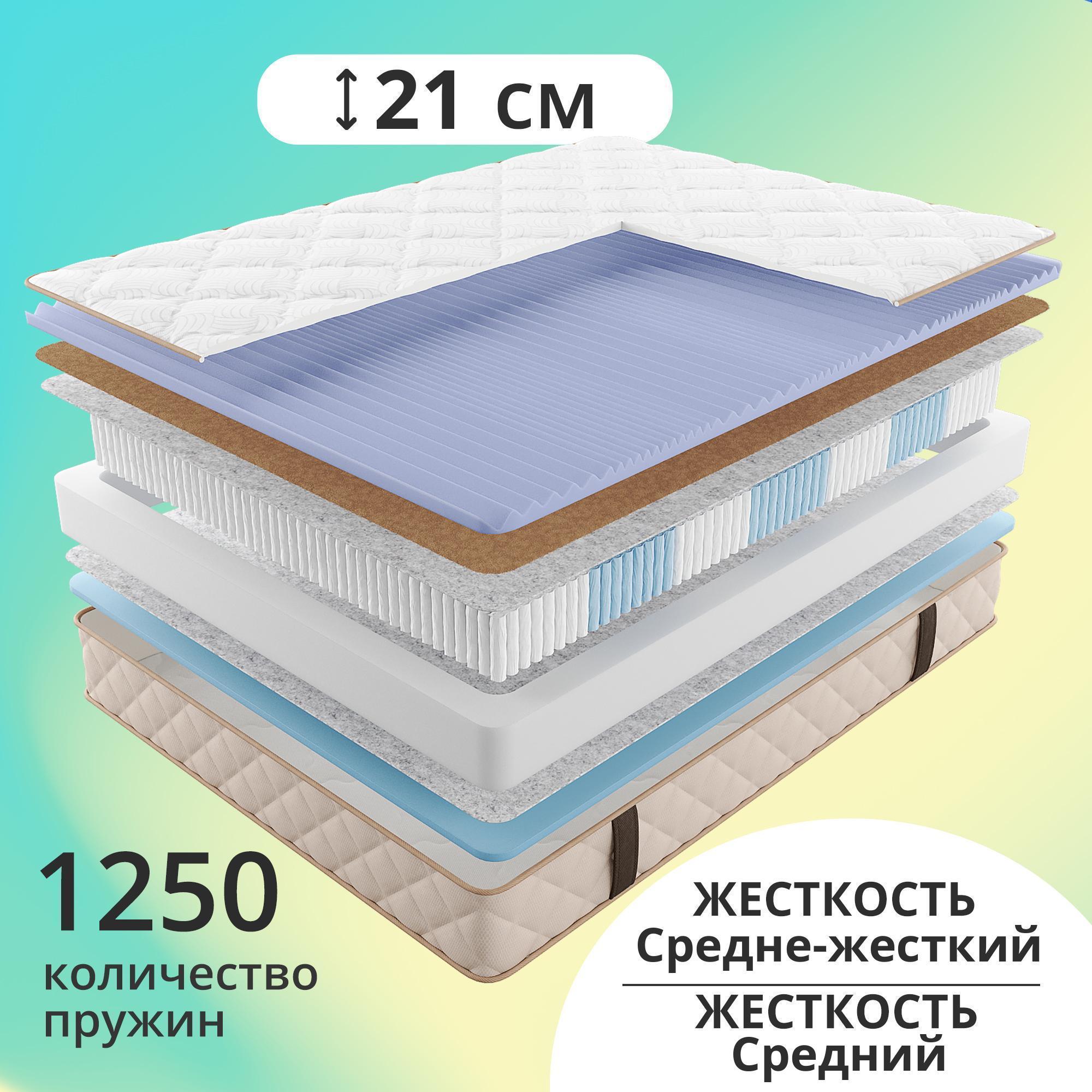 

Матрас с независимыми пружинами CityFlex Farum 80x190, Бежевый, Farum