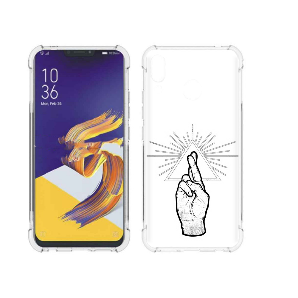 

Чехол MyPads Tocco для Asus ZenFone 5 черно белая рука, Прозрачный, Tocco