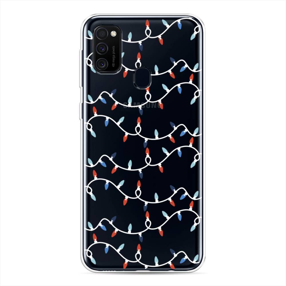 

Чехол для Samsung Galaxy M30s/M21 "Разноцветная гирлянда", Белый;красный;синий, 29850-5