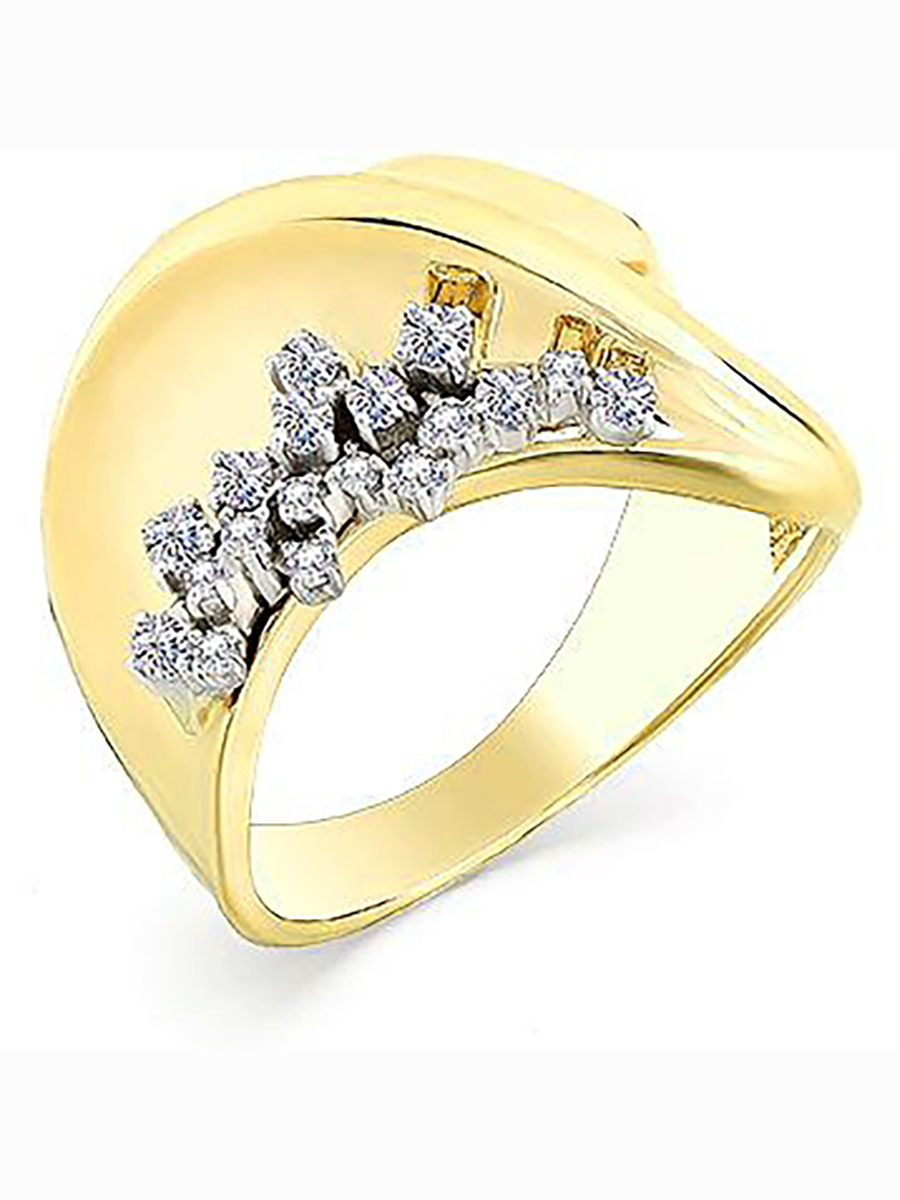 

Кольцо из жёлтого золота с 18 бриллиантами р. 18,5 Master Brilliant 1-107-155, 1-107-155