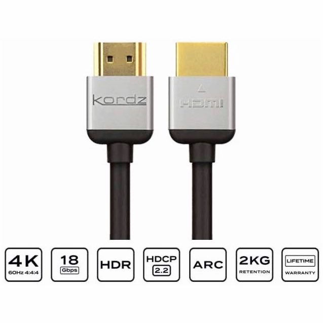 Кабель Kordz HDMI - HDMI 27 черный R3-HD0270 10500₽