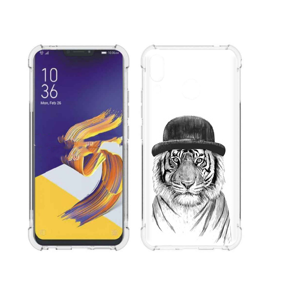 Чехол MyPads Tocco для Asus ZenFone 5 тигр британец