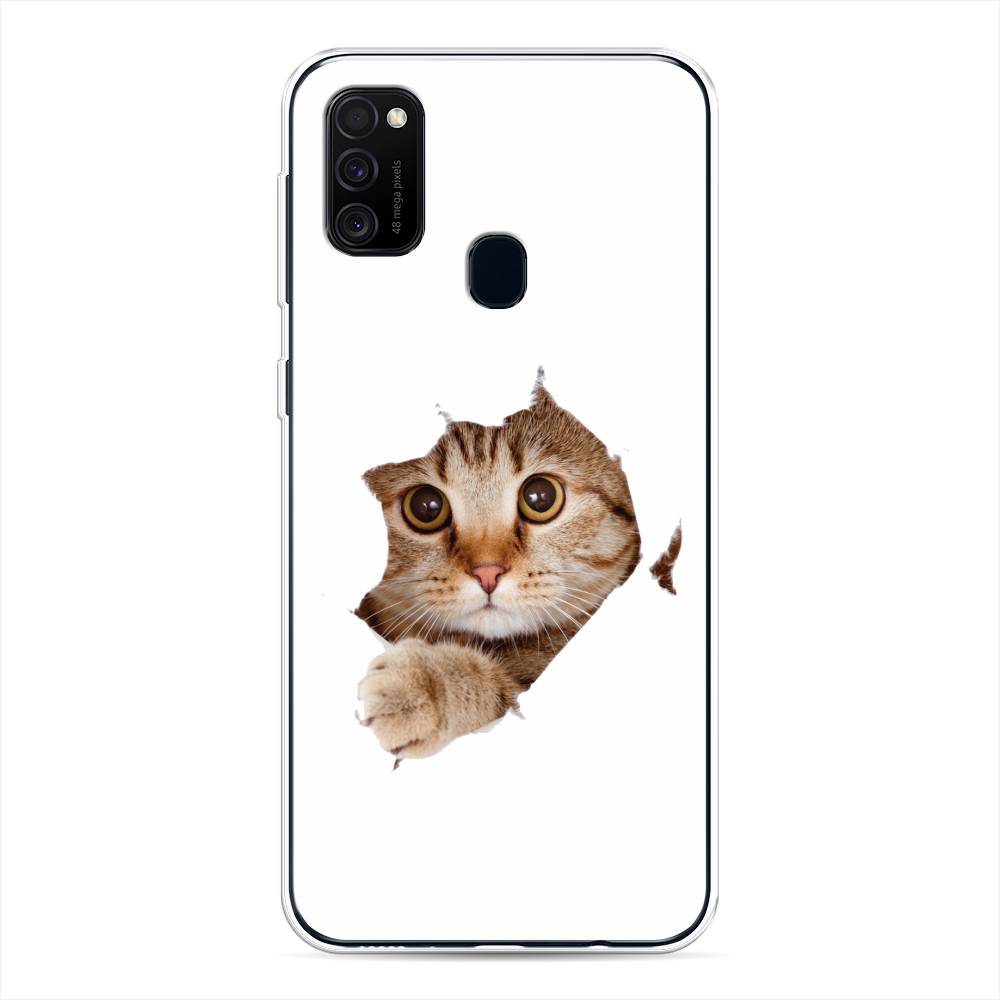 

Чехол для Samsung Galaxy M30s/M21 "Кот и бумага", Белый;коричневый, 29850-1