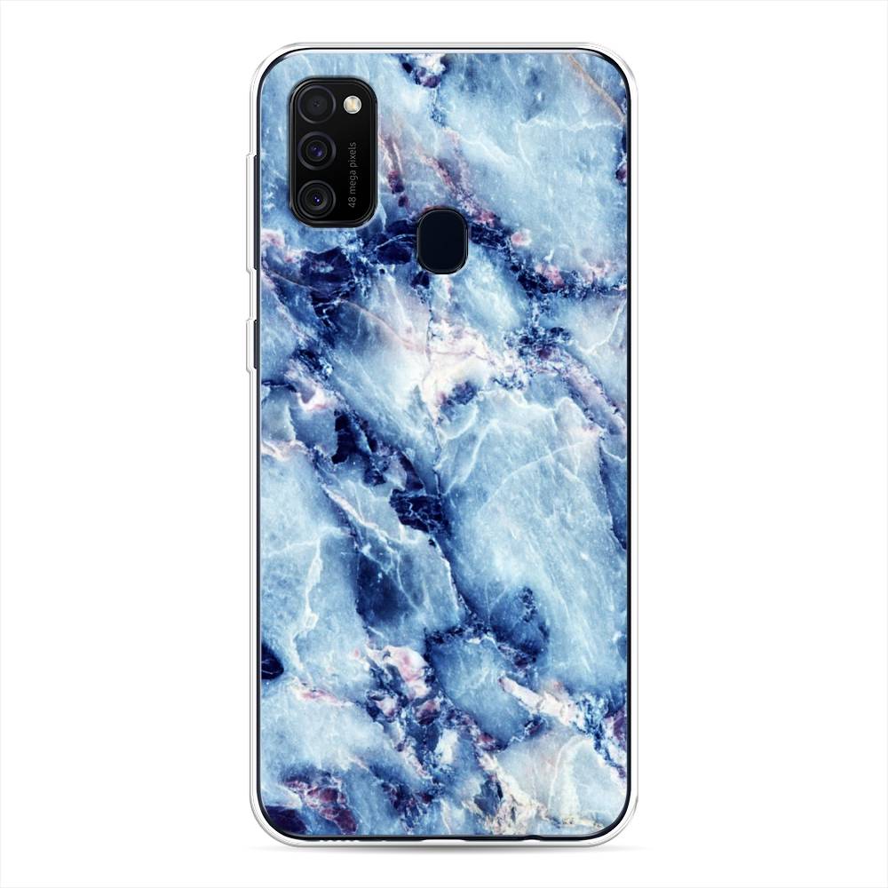 

Чехол для Samsung Galaxy M30s/M21 "Мрамор с синими прожилками", Синий, 29850-3