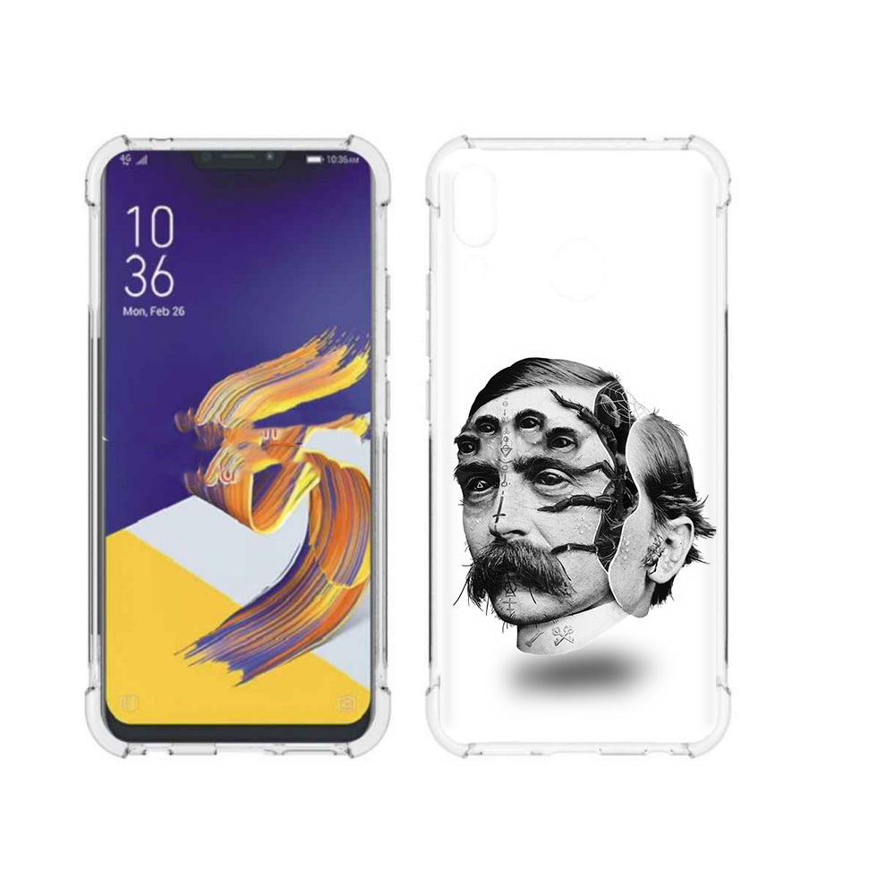 

Чехол MyPads Tocco для Asus ZenFone 5 страшное лицо мужчины, Прозрачный, Tocco