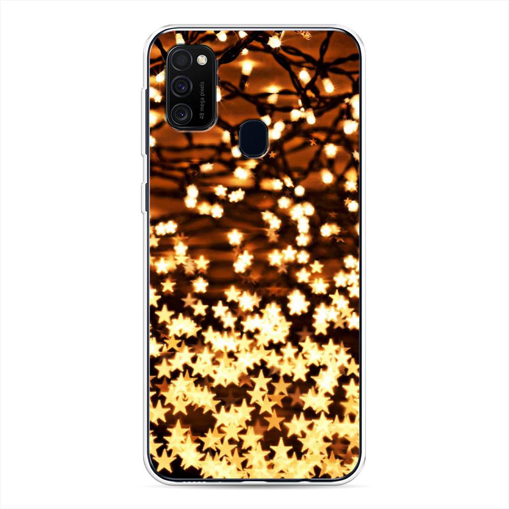 

Чехол для Samsung Galaxy M30s/M21 "Новогодняя гирлянда", Золотистый, 29850-5
