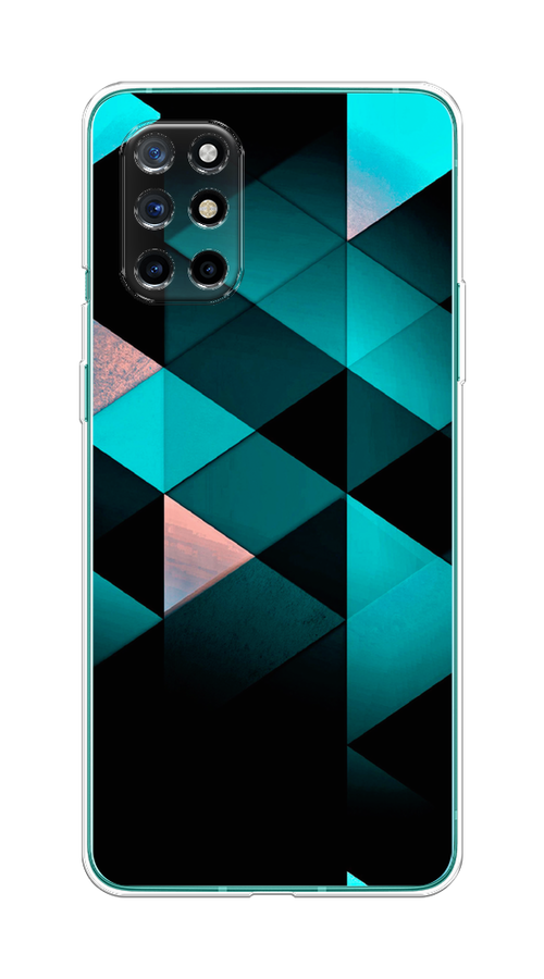 

Чехол Awog на OnePlus 8T / ВанПлас 8T "Геометрия 16", Голубой;черный, 151150-3