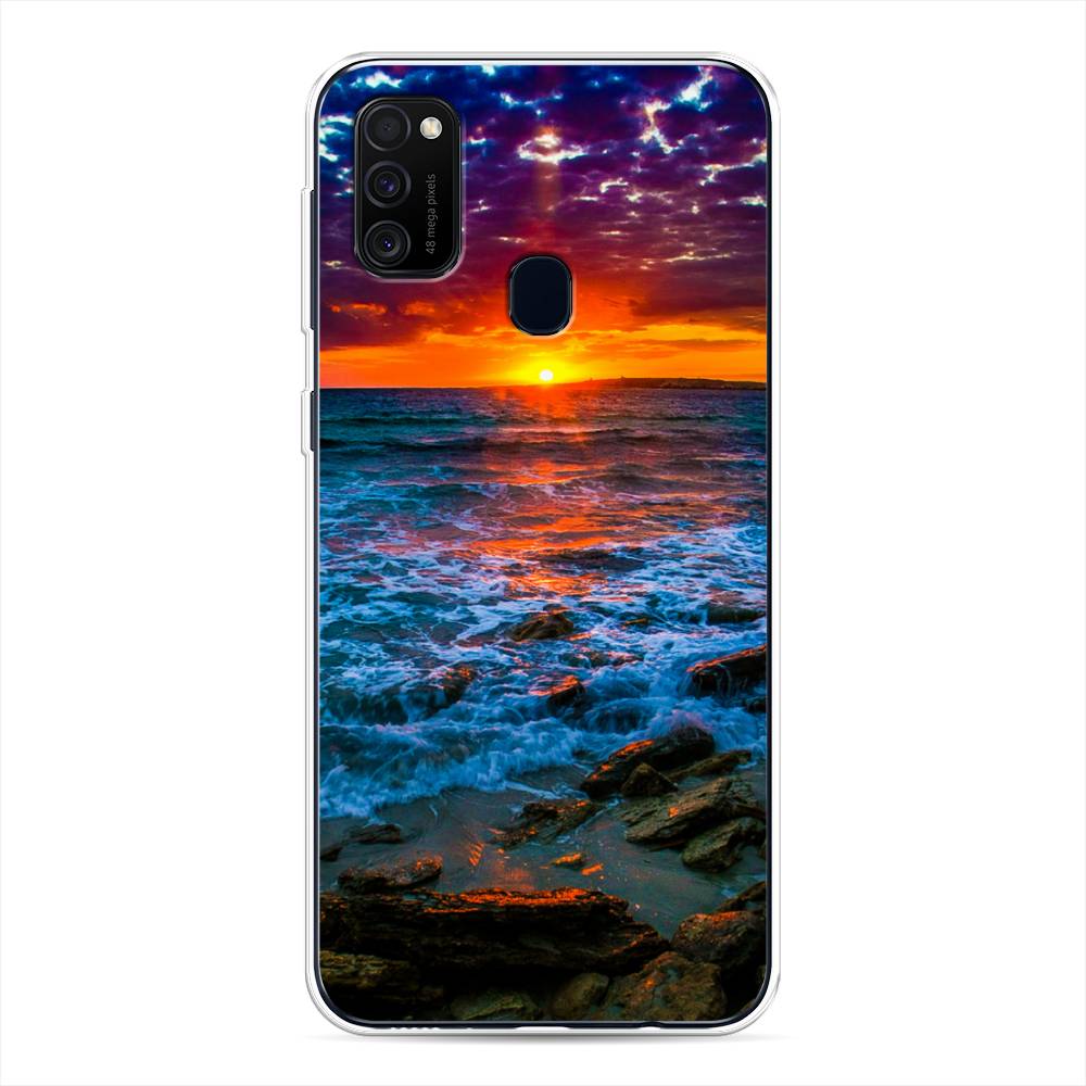

Чехол для Samsung Galaxy M30s/M21 "Закат 1", Оранжевый;синий, 29850-2
