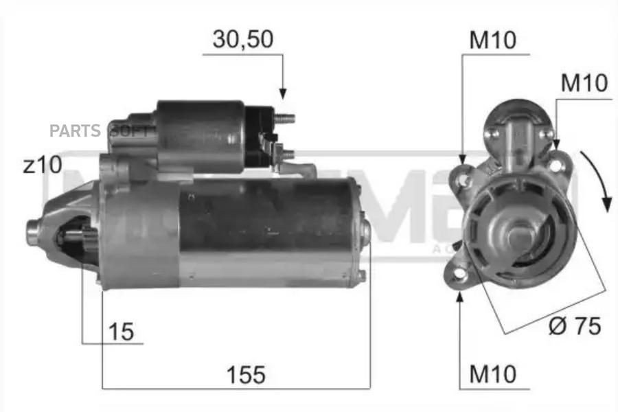 

Стартер Ford Tourneo Connect Tdci 1.8 1.4Квт Era 220413