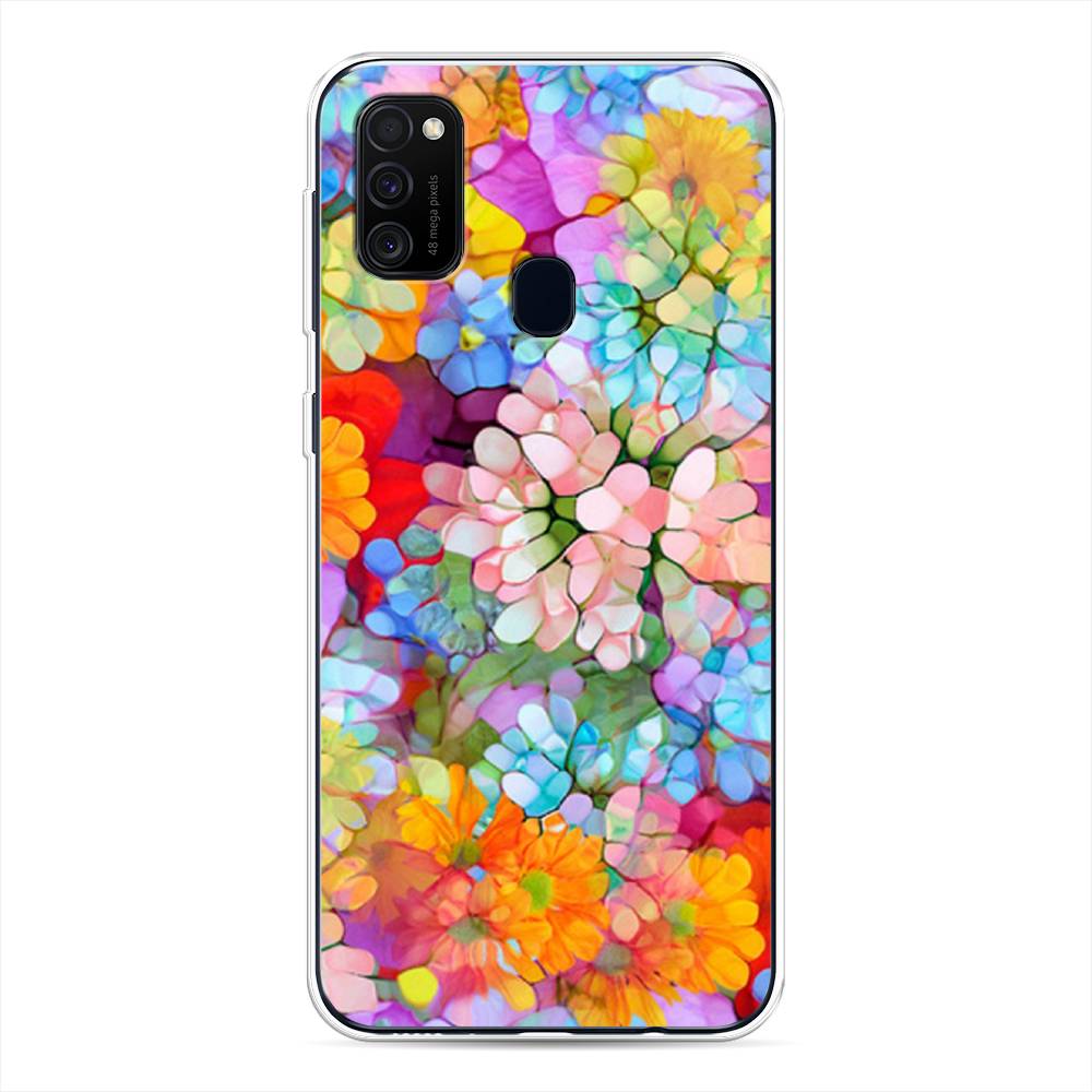 

Чехол для Samsung Galaxy M30s/M21 "Цветы витраж", Оранжевый;розовый;голубой, 29850-3