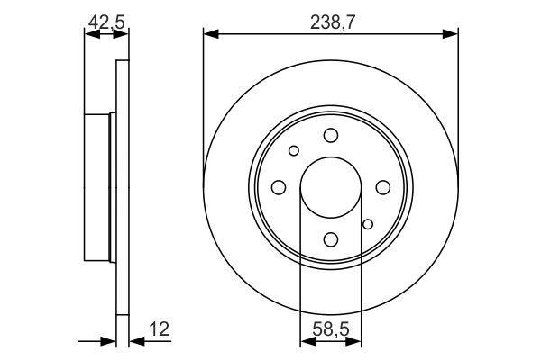 

Тормозной диск Bosch передний для Lada 2108, 2109, 21099 0986479R61