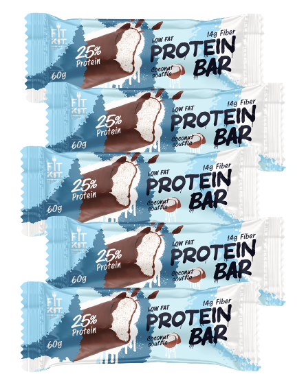 Протеиновый батончик Fit Kit Protein BAR Кокосовое суфле, 5 шт по 60 г