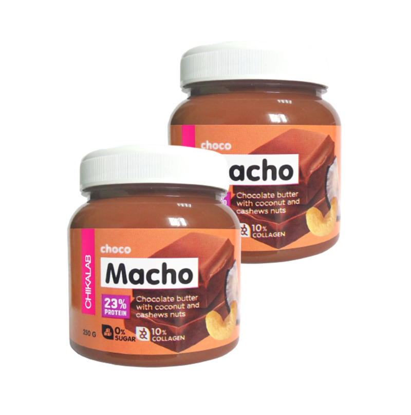 

Миндальная паста Chikalab Choco Macho 250 г coconut, 2 шт., Choco Macho