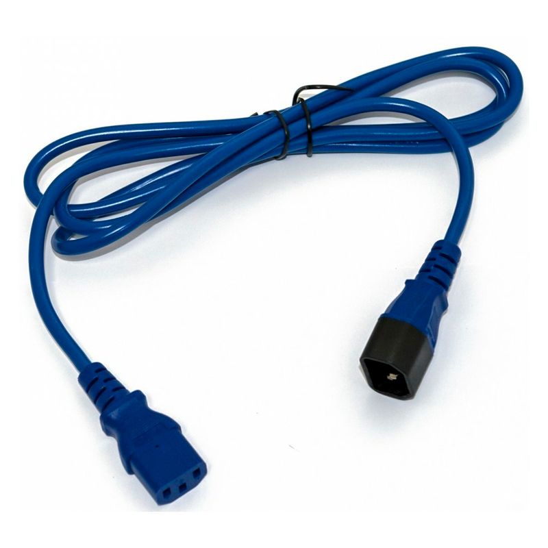 

Кабель Hyperline C13 - C14 вилка-розетка 0.5м (PWC-IEC13-IEC14-0.5-BL) синий
