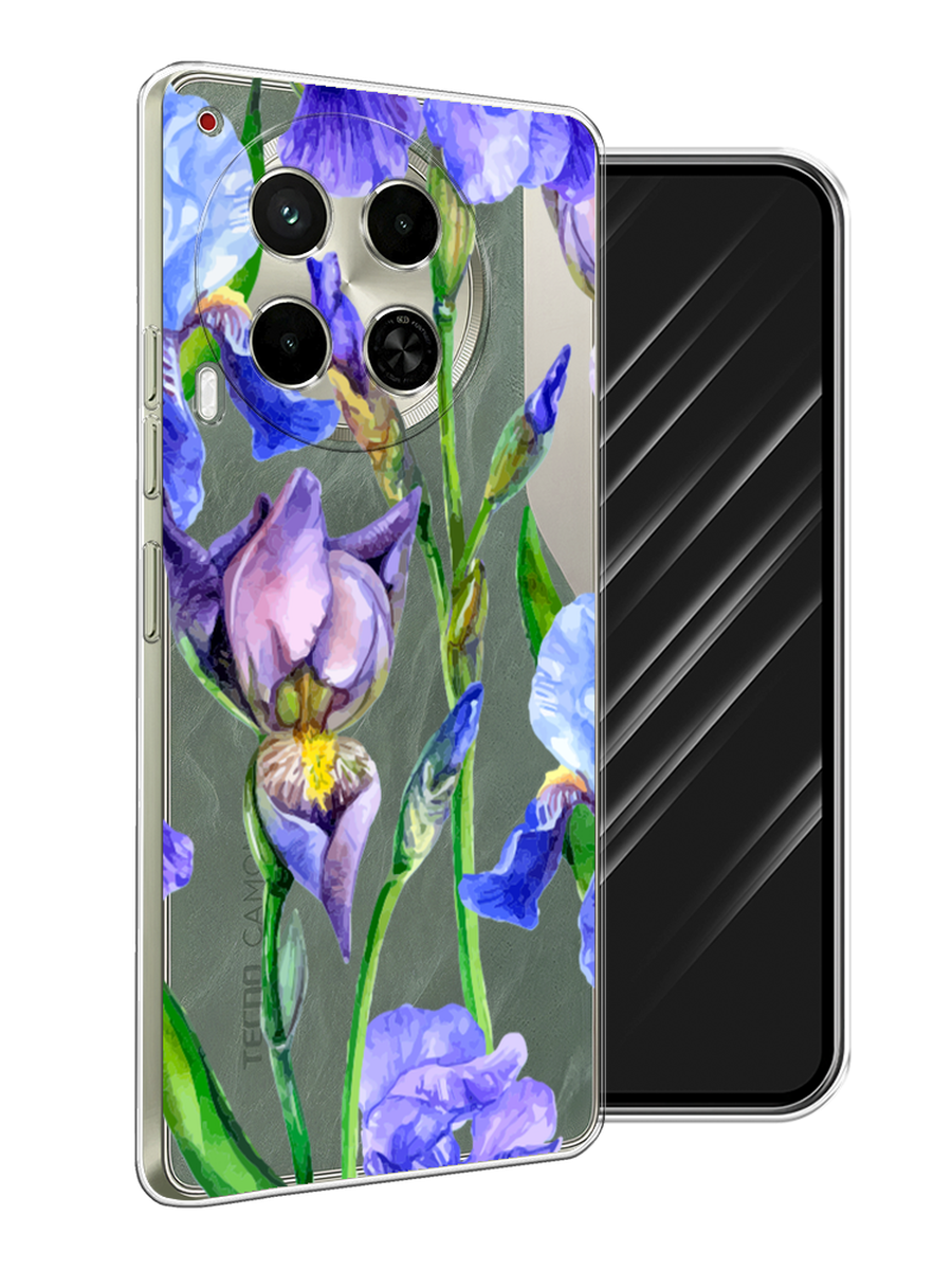 

Чехол Awog на Tecno Camon 30 5G "Синие ирисы", Фиолетовый;голубой;зеленый, 305550-1