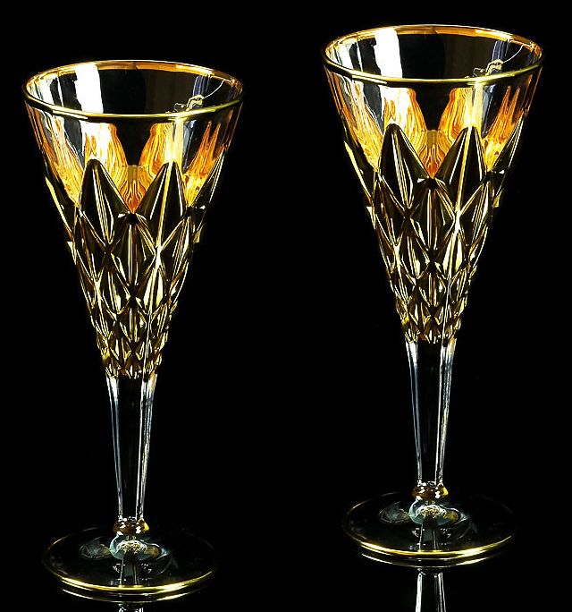 Набор из 2-х хрустальных бокалов для вина Golden Dream 2 бокала