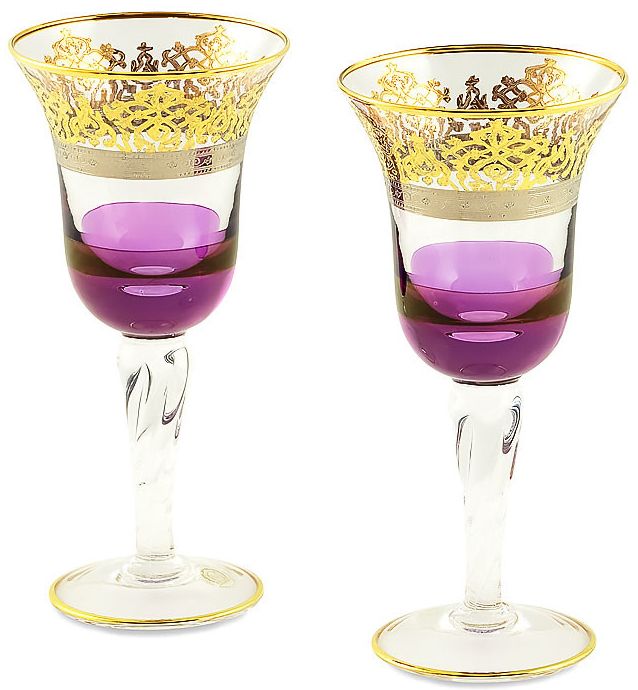 Набор из 2-х бокалов для воды, вина LUCIANA (фиолетовый) Набор 2 бокала