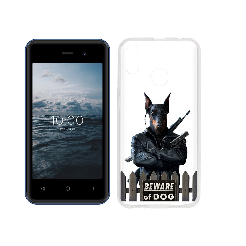 

Чехол MyPads Tocco для BQ 4030G Nice Mini доберман, Прозрачный, Tocco