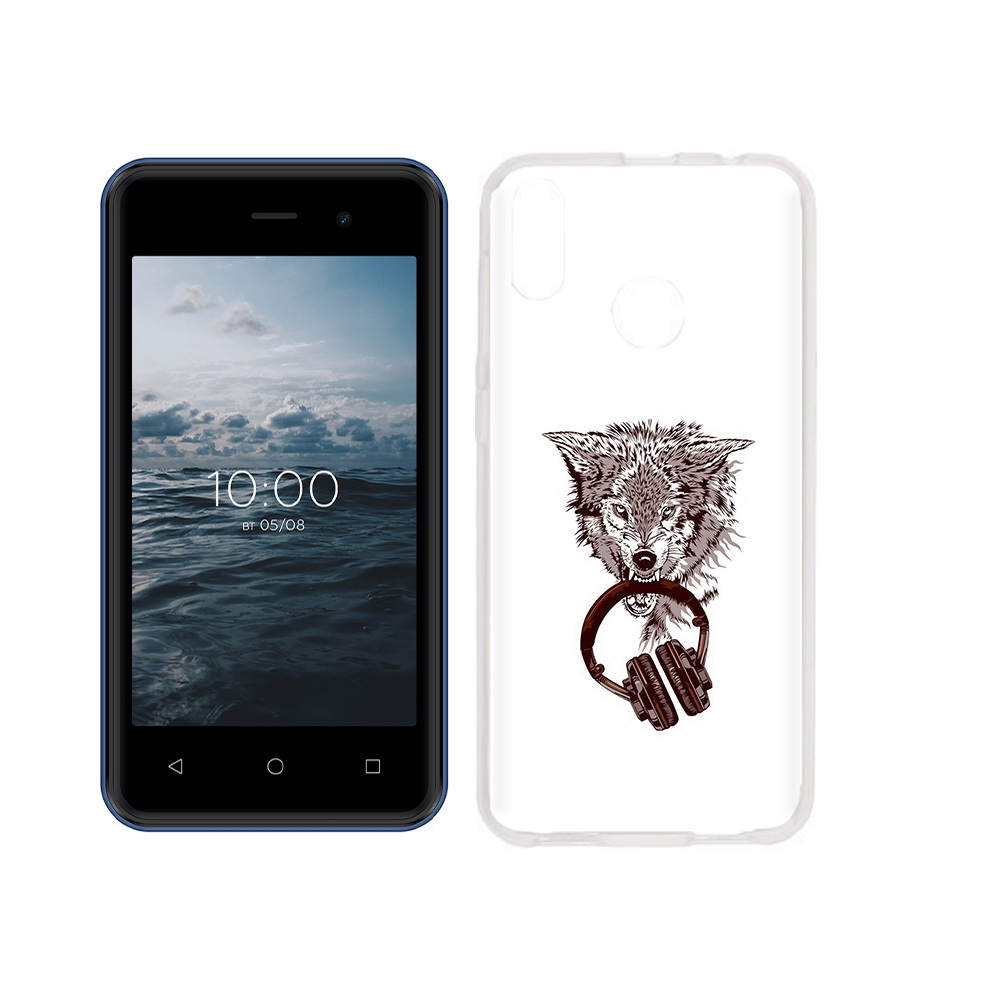 

Чехол MyPads Tocco для BQ 4030G Nice Mini дикий волк, Прозрачный, Tocco