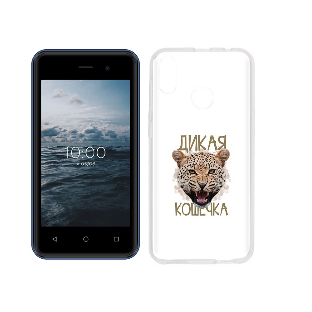 

Чехол MyPads Tocco для BQ 4030G Nice Mini дикая кошечка, Прозрачный, Tocco