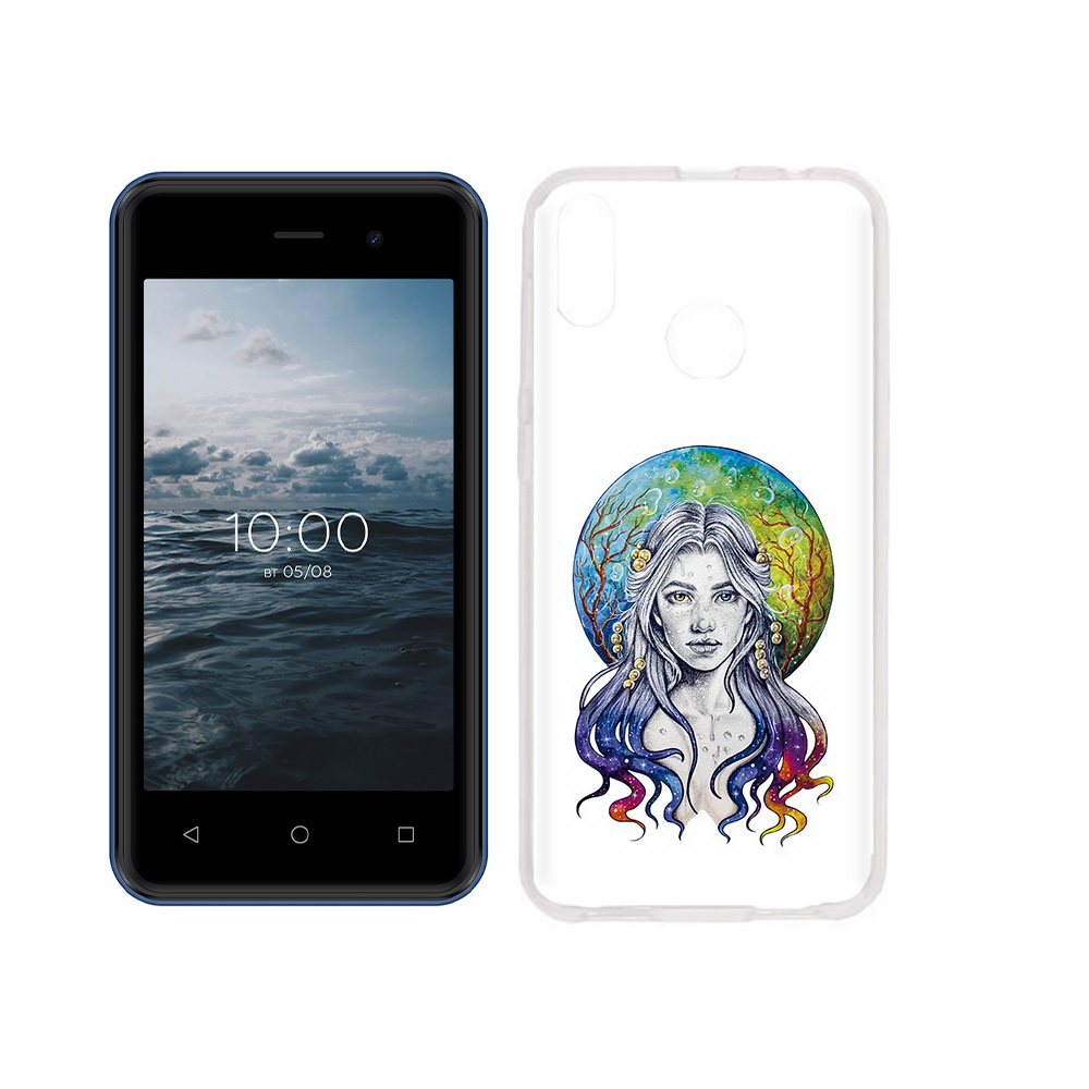 

Чехол MyPads Tocco для BQ 4030G Nice Mini девушка с красивыми волосами, Прозрачный, Tocco