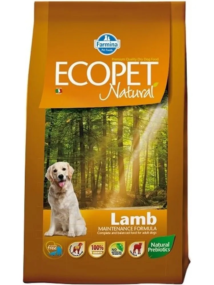 фото Сухой корм для собак farmina ecopet natural medium, ягненок, 2,5кг