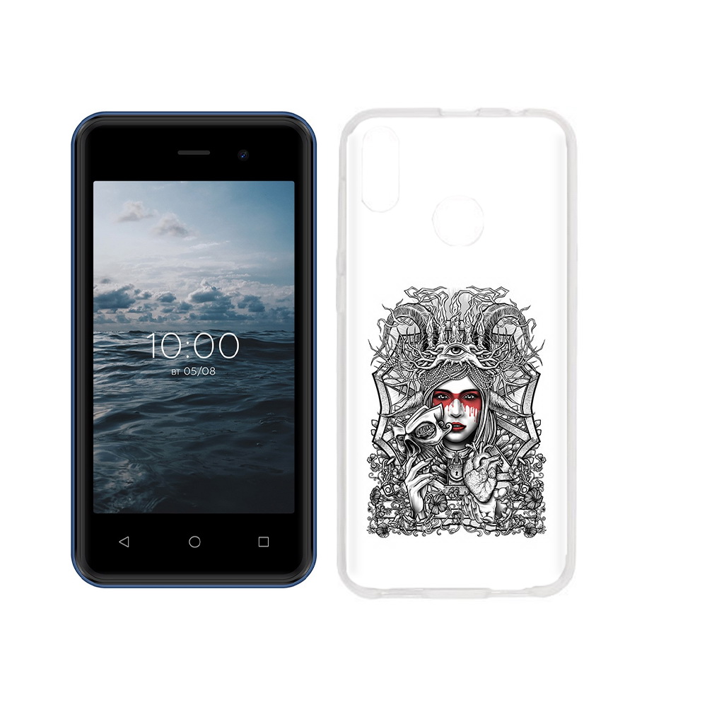 

Чехол MyPads Tocco для BQ 4030G Nice Mini грусная девушка, Прозрачный, Tocco