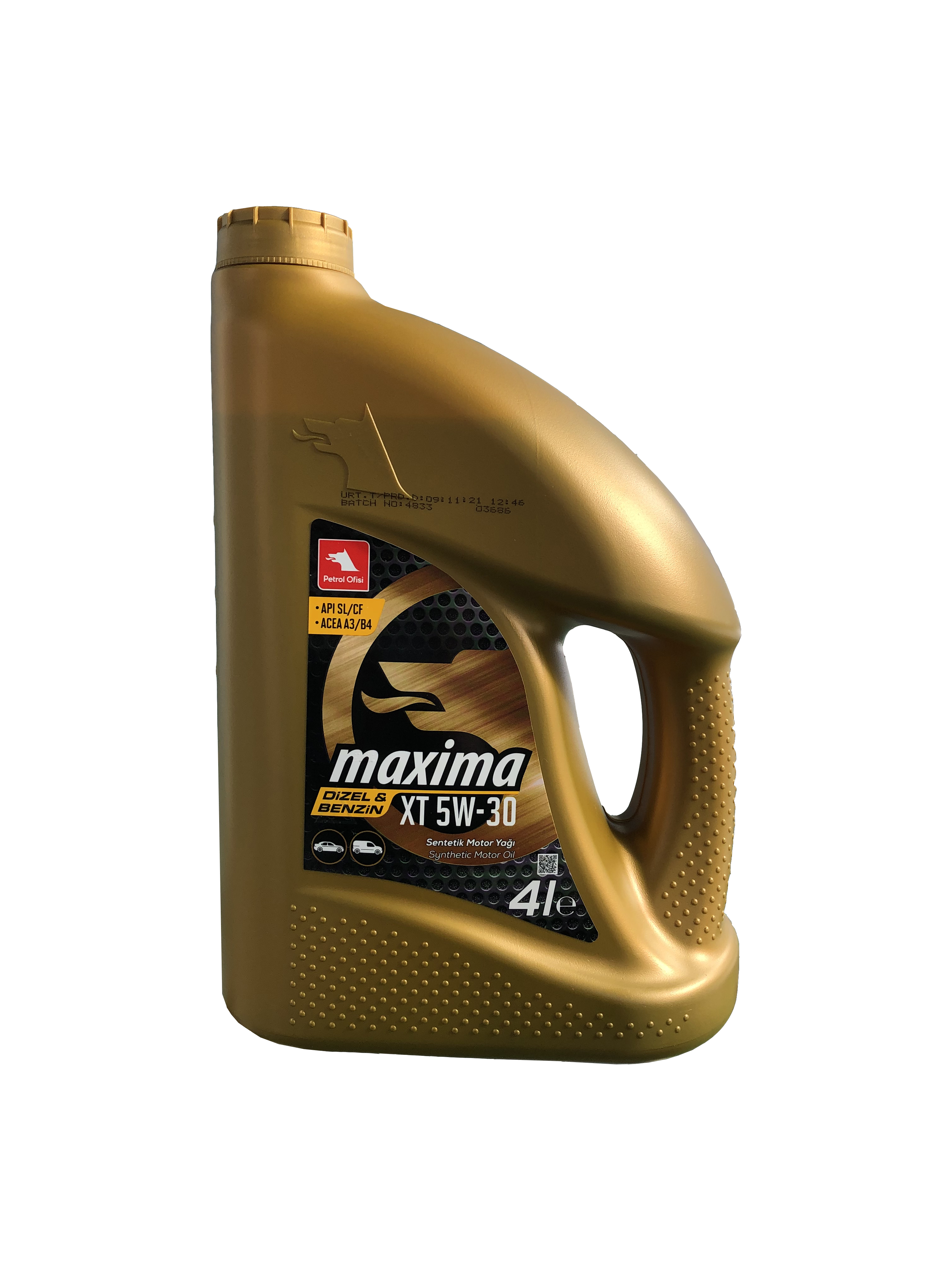 Моторное масло Petrol Ofisi MAXIMA CX 5W-30 синтетическое 4 л 11206-61YG