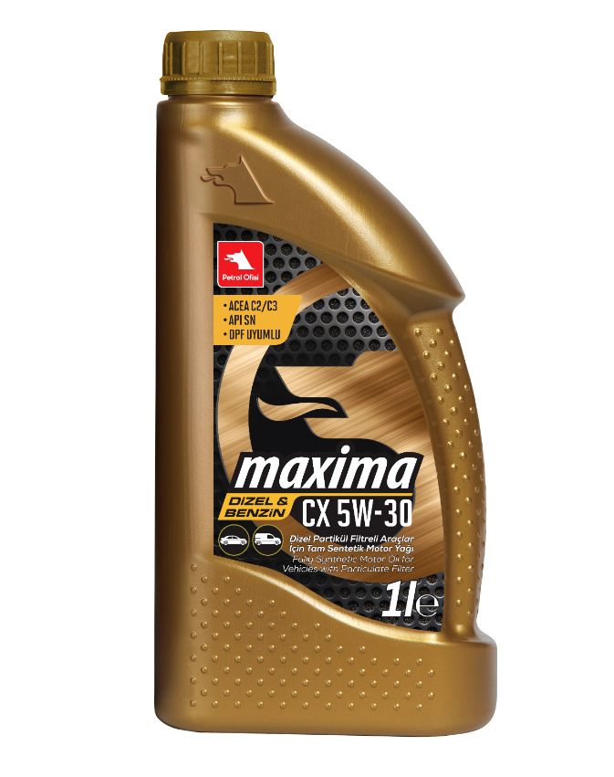 Моторное масло Petrol Ofisi MAXIMA CX 5W-30 синтетическое 1 л 11206-55YG