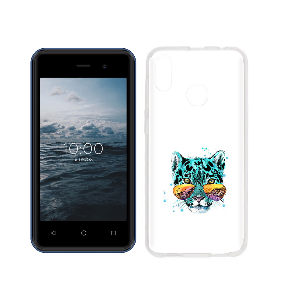 

Чехол MyPads Tocco для BQ 4030G Nice Mini голубой лео, Прозрачный, Tocco