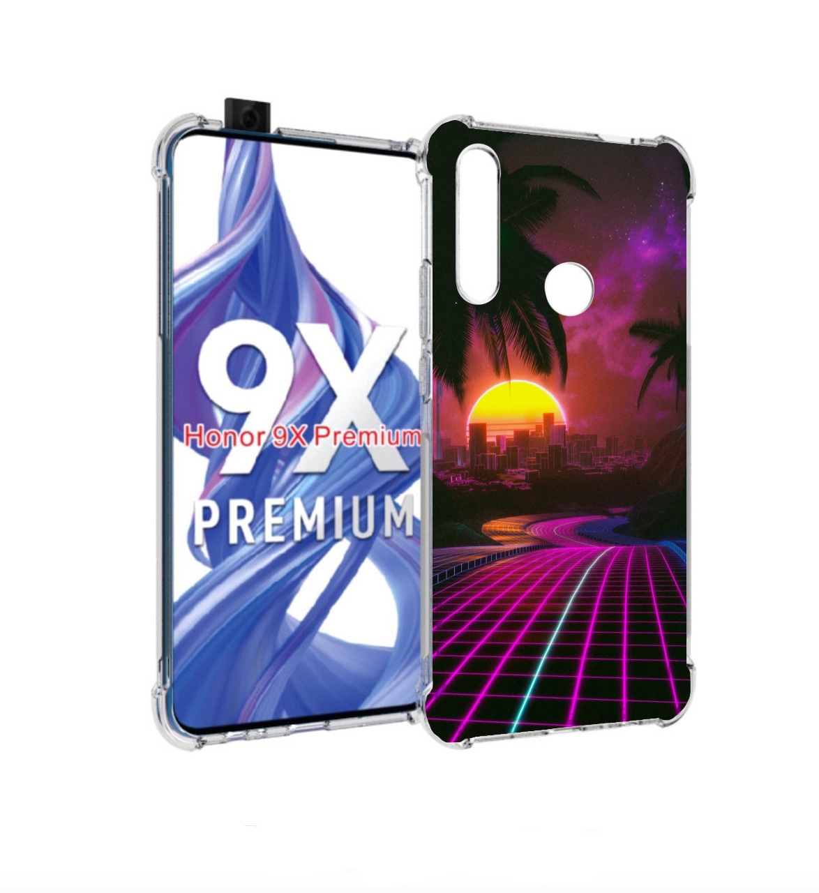 

Чехол бампер MyPads хотлайнмайами 2 для Honor 9X (STK-LX1)/Huawe, Прозрачный, Tocco