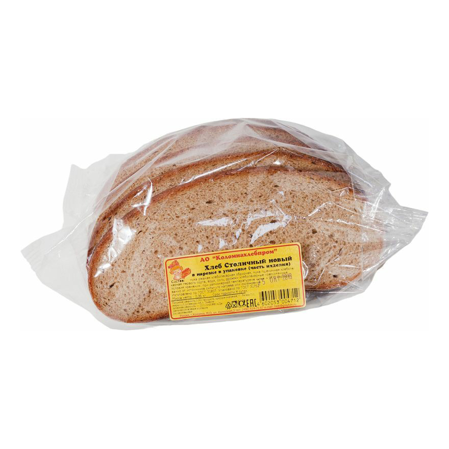 Хлеб Коломнахлебпром Столичный новый ржано-пшеничный в нарезке 350 г