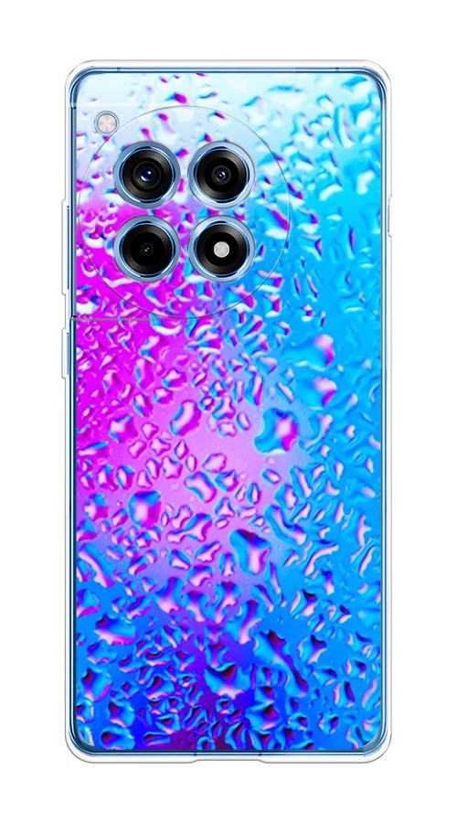 

Чехол на OnePlus Ace 3 "Капли на стекле", Бирюзовый;розовый, 154550-1