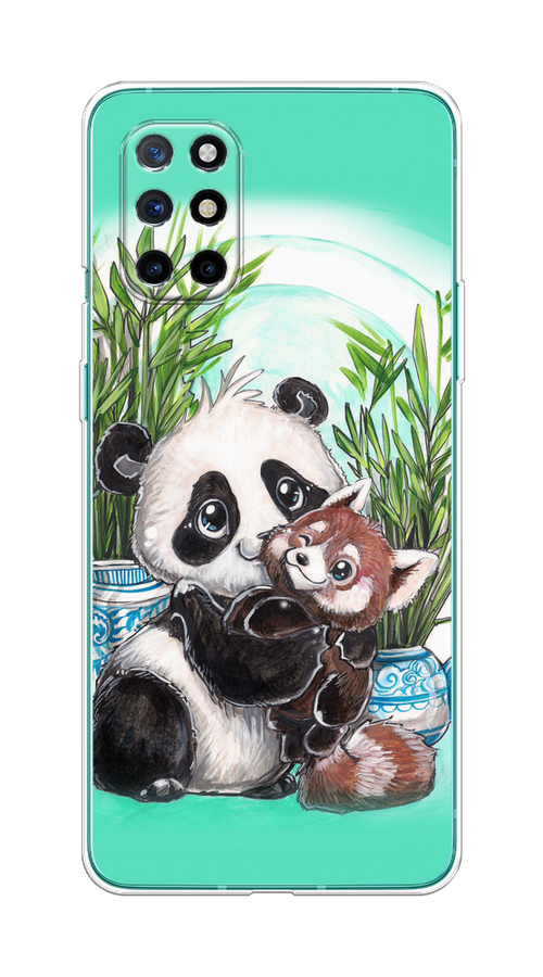 

Чехол Awog на OnePlus 8T / ВанПлас 8T "Друзья зверята", Голубой;белый;черный, 151150-2