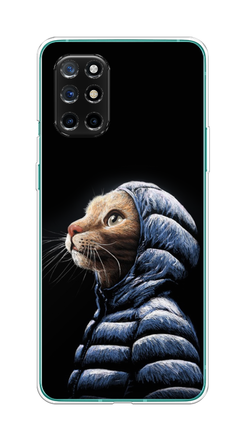 

Чехол Awog на OnePlus 8T / ВанПлас 8T "Кот в капюшоне", Черный;бежевый;синий, 151150-2