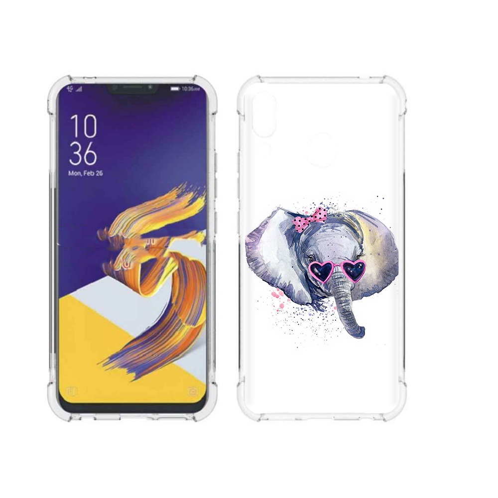 Чехол MyPads Tocco для Asus ZenFone 5 слоник в очках