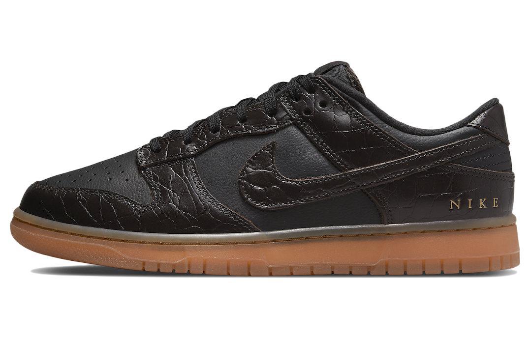 

Кеды унисекс Nike Dunk Low se velvet brown and black черные 45 EU, Черный, Dunk Low se velvet brown and black