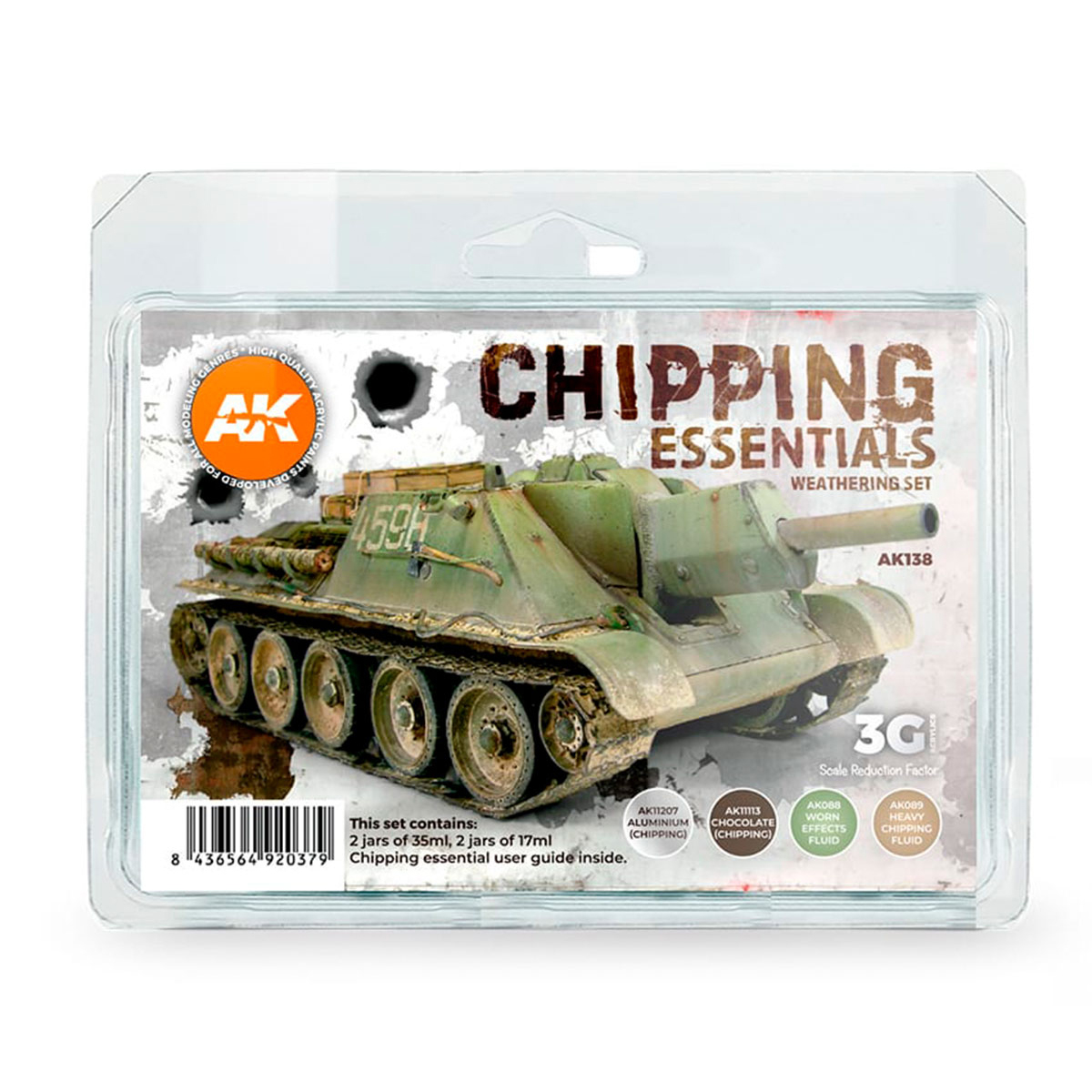 

Набор акриловых красок AK Interactive Chipping Essentials AK138