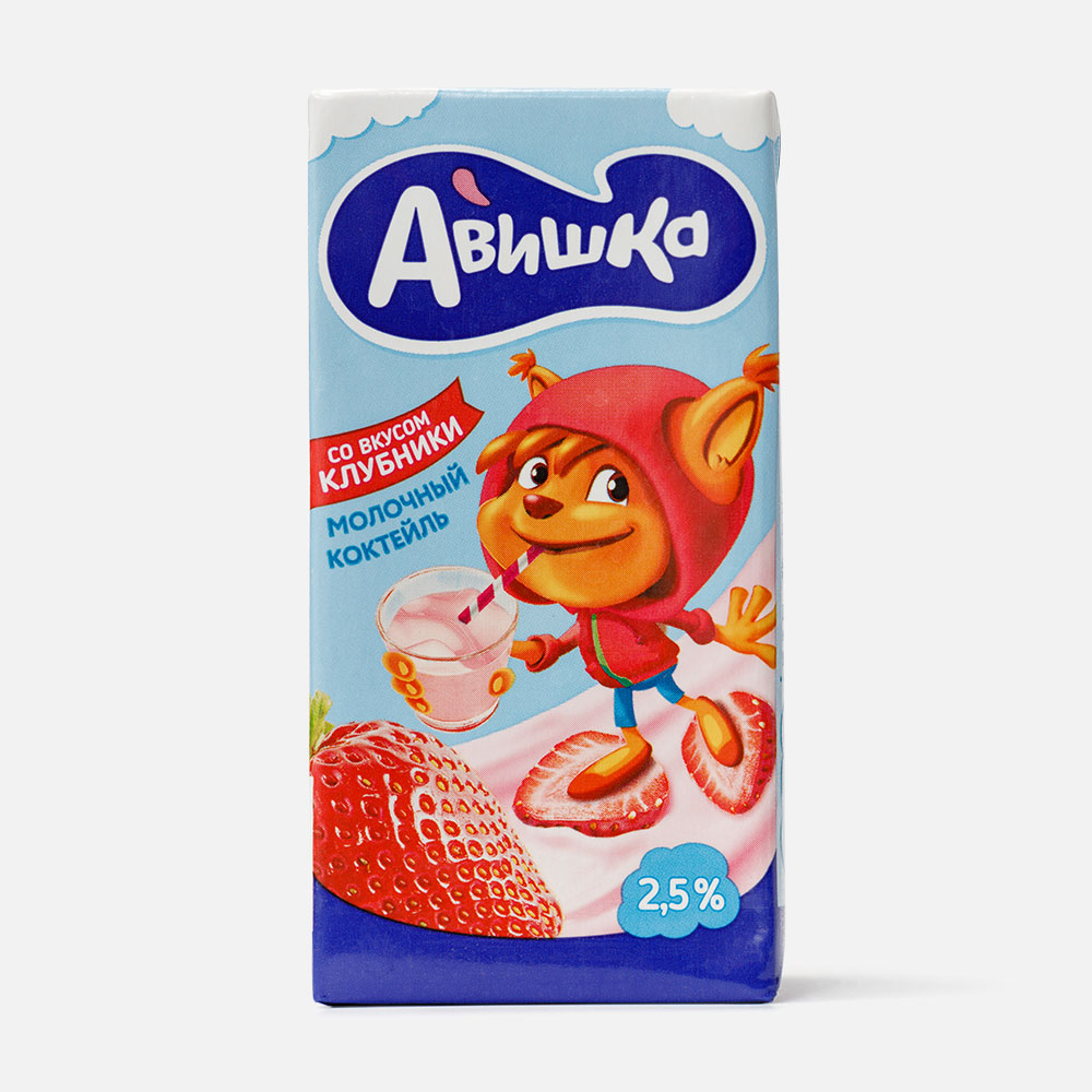 

Коктейль Авишка ультрапастеризованный молочный клубника 2.5% 0.2 л