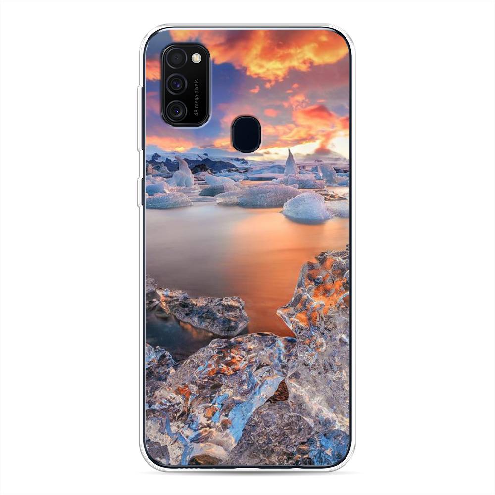 

Чехол для Samsung Galaxy M30s/M21 "Ледники", Синий;оранжевый, 29850-2
