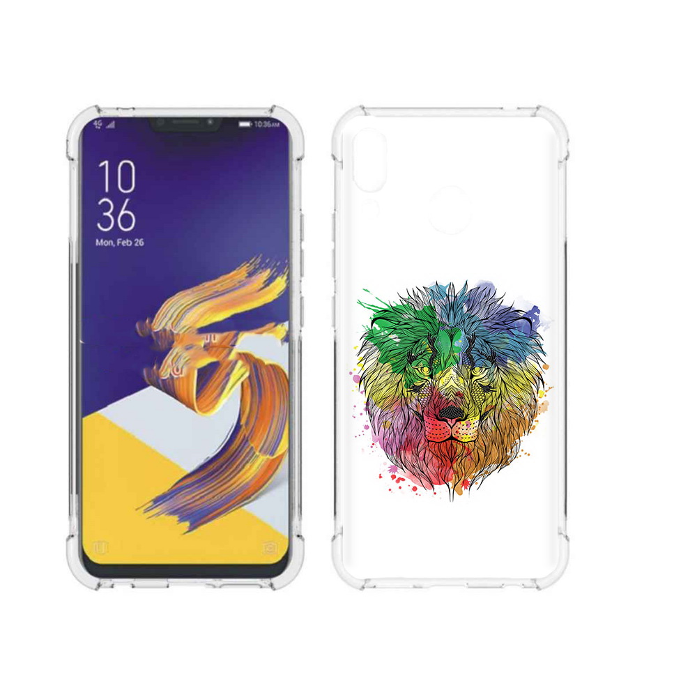 

Чехол MyPads Tocco для Asus ZenFone 5 разноцветный гордый лев, Прозрачный, Tocco