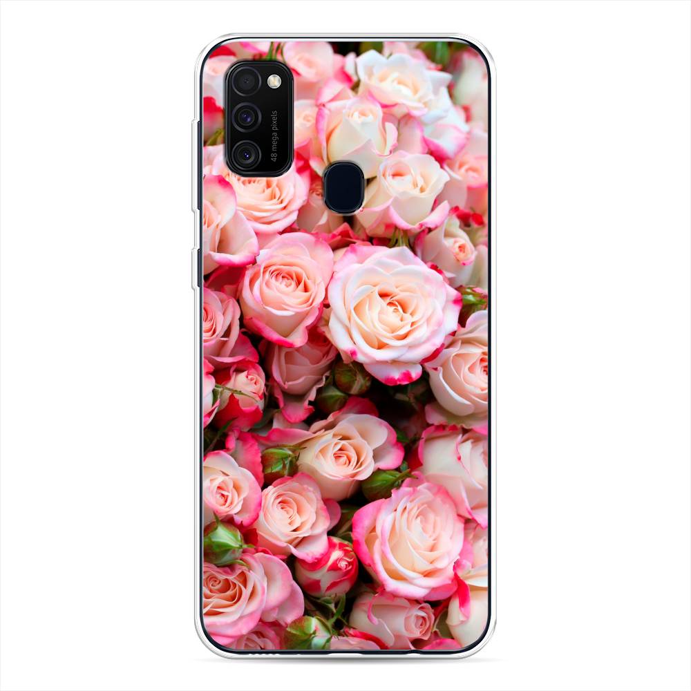 

Чехол для Samsung Galaxy M30s/M21 "Много роз", Розовый, 29850-2