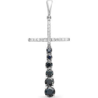 

Крестик из белого золота с сапфирами и бриллиантами Master Brilliant 8-306-02, 8-306-02