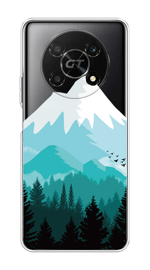 

Чехол на Honor X40 GT "Синяя снежная гора", Белый;голубой;бирюзовый, 6120150-2