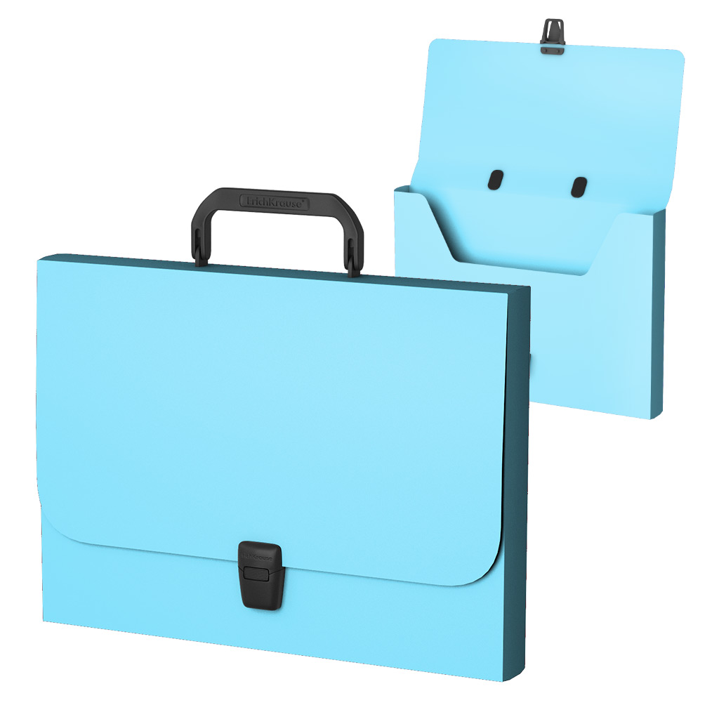 

Портфель пластиковый ErichKrause Matt Pastel, FC, голубой