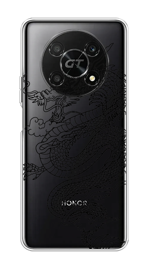 

Чехол на Honor X40 GT "Большой китайский дракон", Черный;серый, 6120150-1